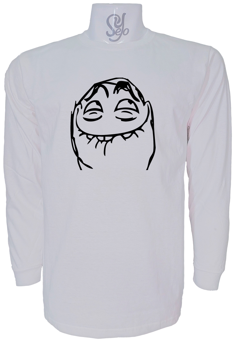 Polera De Hombre Manga Larga Meme Picaro Mouth Closed Troll Face 1 Polera De Hombre Manga Larga Meme Picaro Mouth Closed Troll Face