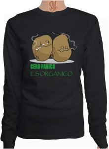 Polera De Mujer Manga Larga Papas Fumando Cero Pánico Es Orgánico