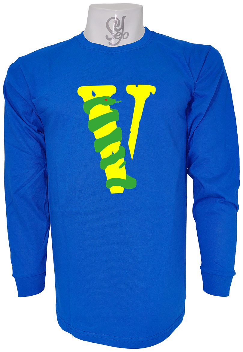 Polera De Hombre Manga Larga VLONE Serpiente Live Alone, Die Alone 4 Polera De Hombre Manga Larga VLONE Serpiente Live Alone, Die Alone