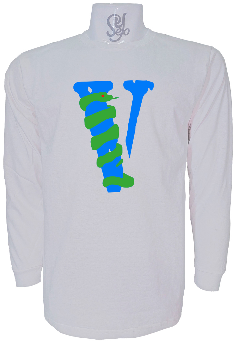 Polera De Hombre Manga Larga VLONE Serpiente Live Alone, Die Alone 3 Polera De Hombre Manga Larga VLONE Serpiente Live Alone, Die Alone