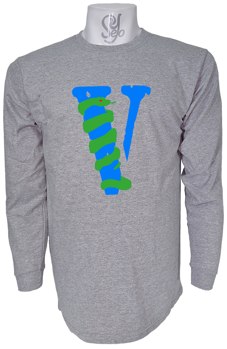 Polera De Hombre Manga Larga VLONE Serpiente Live Alone, Die Alone 2 Polera De Hombre Manga Larga VLONE Serpiente Live Alone, Die Alone
