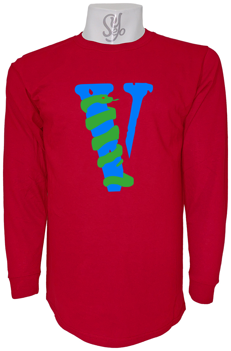 Polera De Hombre Manga Larga VLONE Serpiente Live Alone, Die Alone 5 Polera De Hombre Manga Larga VLONE Serpiente Live Alone, Die Alone