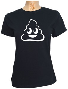 Polera De Mujer Emoji Caca Con Ojos la caquita feliz