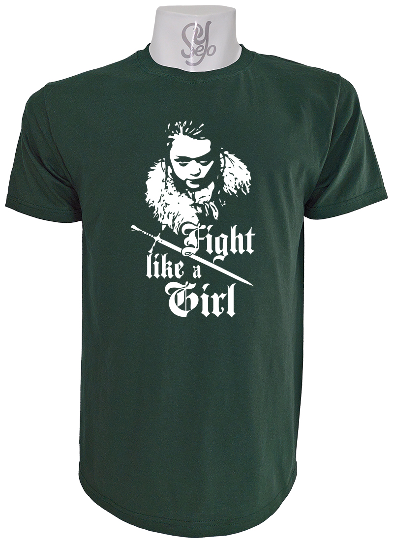 Polera de Hombre Fight Like a Girl Juego De Tronos 8 Polera de Hombre Fight Like a Girl Juego De Tronos