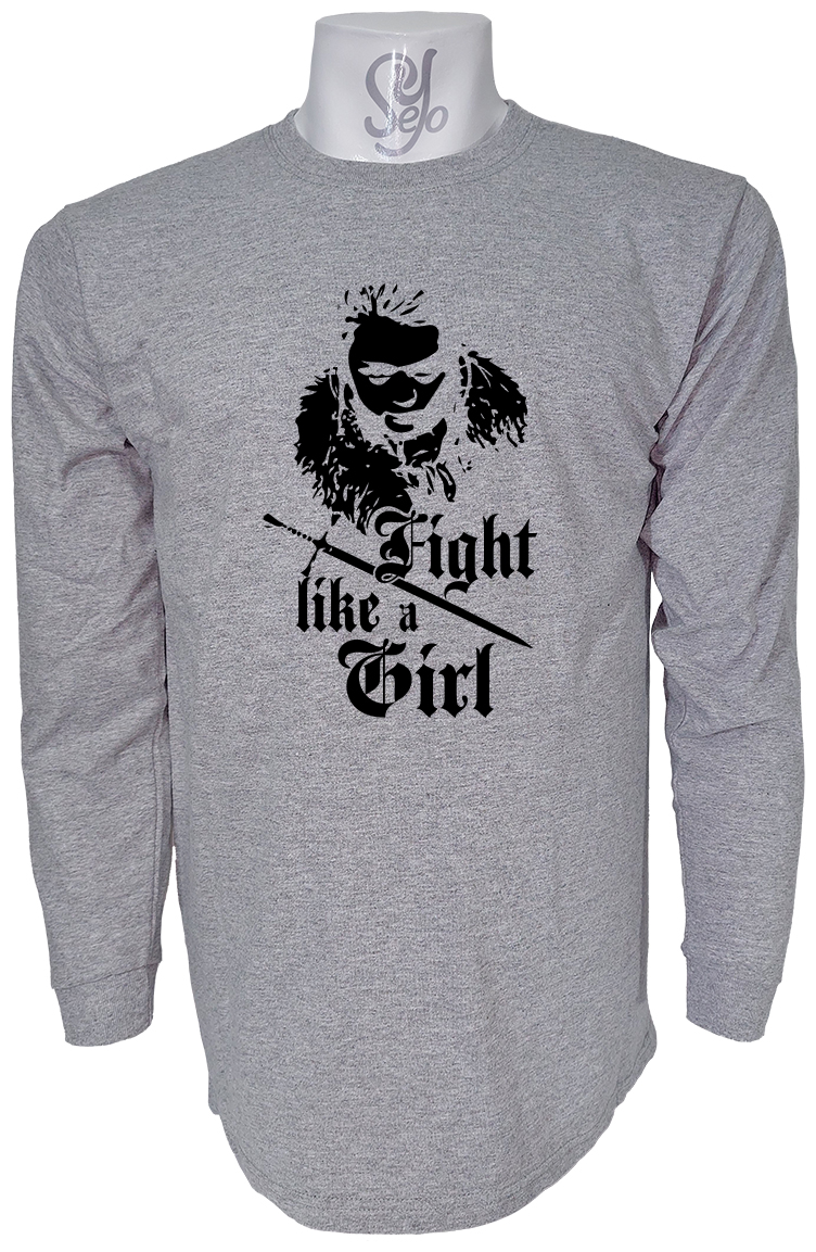 Polera De Hombre Manga Larga Fight Like a Girl Juego De Tronos 2 Polera De Hombre Manga Larga Fight Like a Girl Juego De Tronos