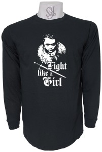 Polera De Hombre Manga Larga Fight Like a Girl Juego De Tronos
