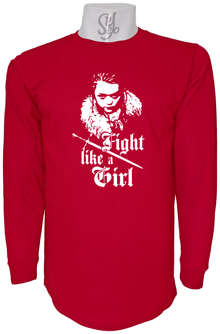 Polera De Hombre Manga Larga Fight Like a Girl Juego De Tronos 5 Polera De Hombre Manga Larga Fight Like a Girl Juego De Tronos